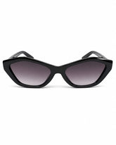 Óculos de sol feminino gatinho preto modelo Selene LURVANI, vista frontal em fundo branco.